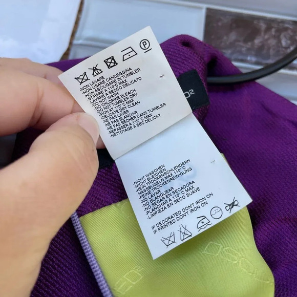 Dsquared2 purple Silk Bow Neckline Balloon Hem Dress S/40 - Picture 13 of 13